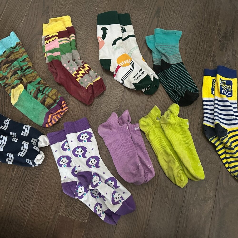 9 Pairs of Socks - Nike, Hackathon Socks, Dress Socks